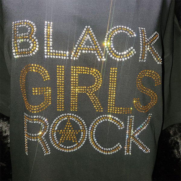 Black Girls Rock  ss10 Rhinestone Template (SVG)