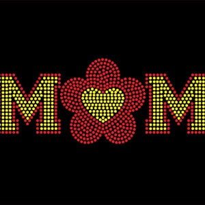 Fleur de maman - Modèle de strass ss10 (SVG)