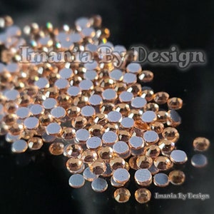 高品質のBRILLANTE™ SS10 PEACH MOSCATOガラスホットフィックスアイロン接着ラインストーン