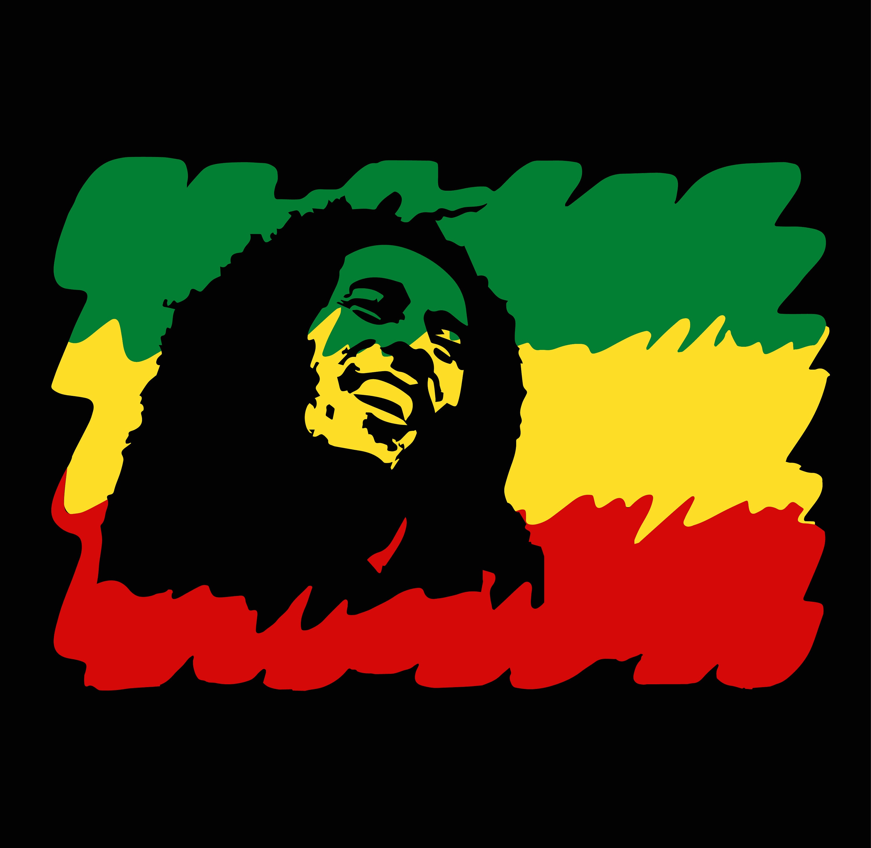 Bob Marley Schwarz Weiß Zeichnung
