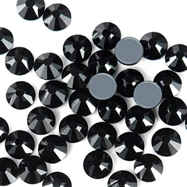 High Quality BRILLANTE™ JET BLACK SS10 Glass Hotfix Iron On Rhinestones