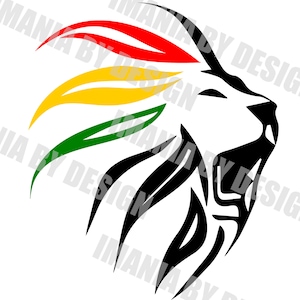 RASTA Löwe...Weißes Gesicht (SVG Datei)