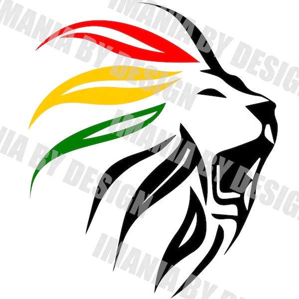 RASTA Lion...White Face (SVG file)