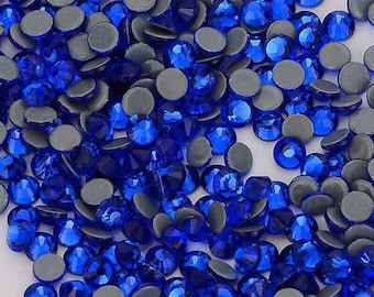 High Quality BRILLANTE™ SAPPHIRE BLUE (Royal Blue) Glass Hotfix Iron On Rhinestones