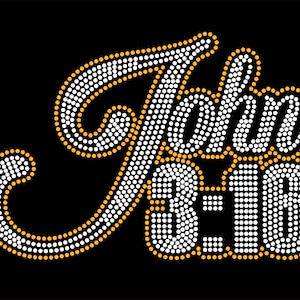 Giovanni 3:16 (ss10) Modello strass DOWNLOAD DIGITALE