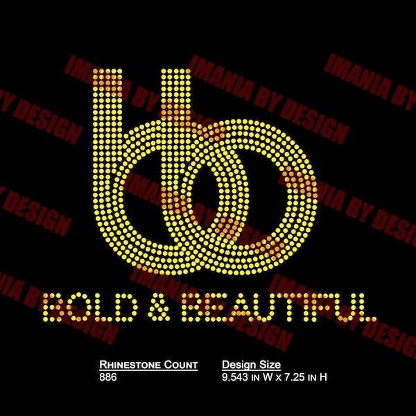 Bold & Beautiful  -  ss10 Rhinestone Template (SVG)