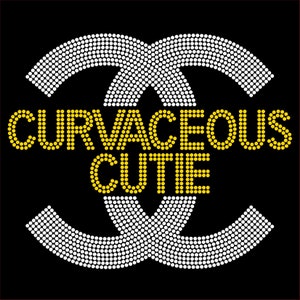 PRE-CUT Flock Template For ss10 Rhinestones Curvaceous Cutie