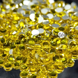 Non-hotfix Flatback BRILLANTE™ YELLOW DIAMOND Glass Rhinestones