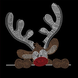 Kerst Rendier (ss10) Strass sjabloon digitale DOWNLOAD