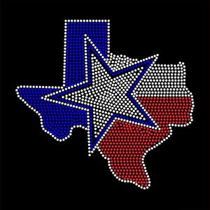 Texas Flagge Stern (ss10) Strass Vorlage DIGITAL DOWNLOAD
