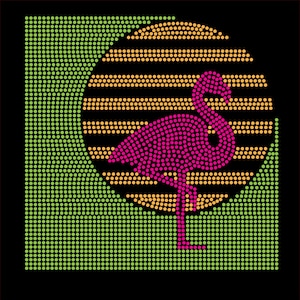 Flamingo ss10 Rhinestone Template (SVG)