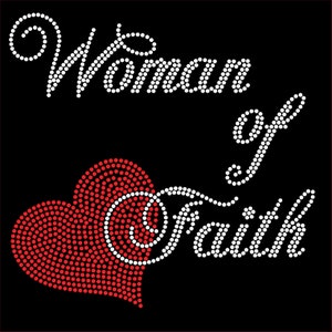 Woman Of Faith Rhinestone Template ss10 (SVG)