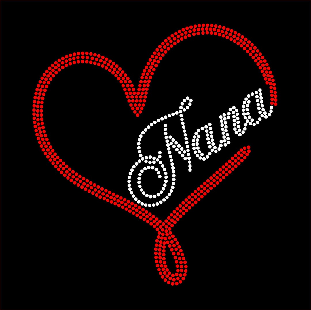 Nana Heart Template Ss10 (SVG) - Etsy