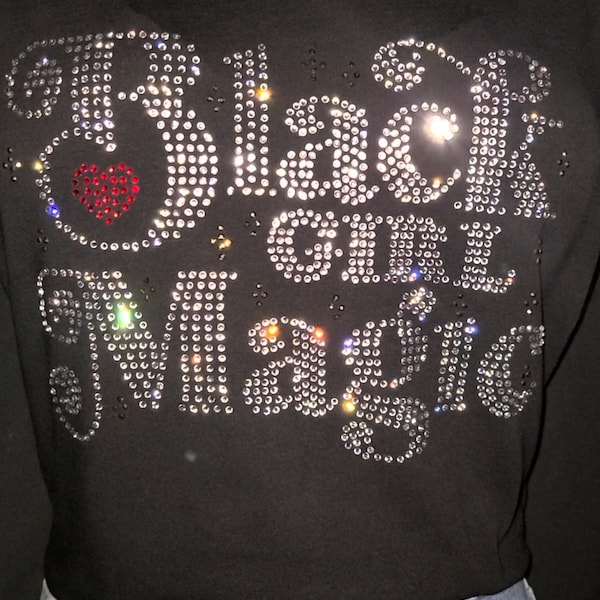 Black Girl Magic -  ss10 Rhinestone Template (SVG)