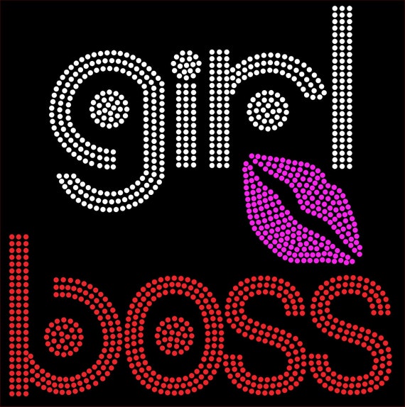 Girl Boss Rhinestone Template Ss10 SVG | Etsy