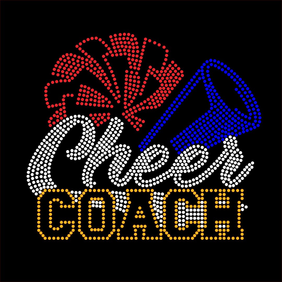 Coach Rhinestone Template Cheer Coach Ss10 Rhinestone Template (SVG) - Etsy