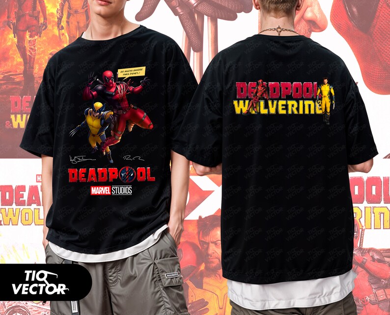 Camiseta Deadpool y Wolverine, Deadpool 3 Película Png, Deadpool