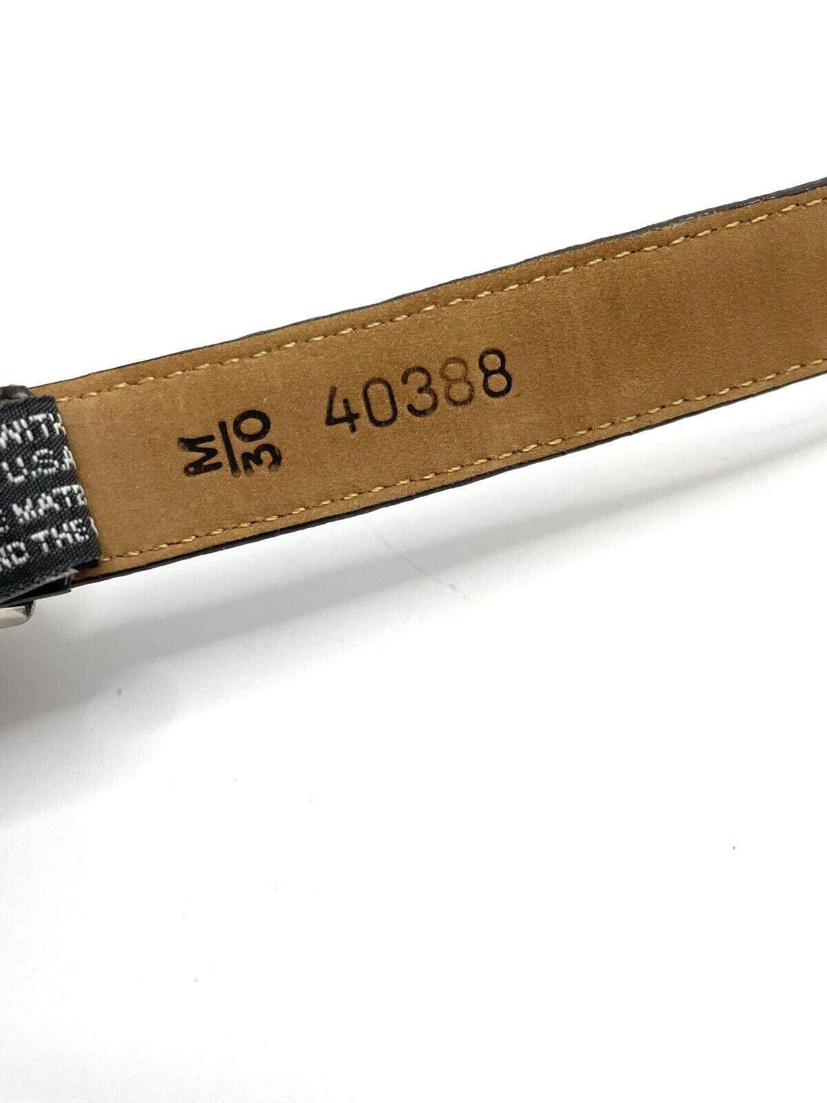 Brighton Belt #40388 Brown Leather Silver Gold Buckle Croc 