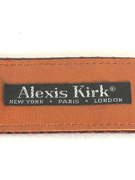 Adjustable Vintage ALEXIS KIRK 80s Red Reptile Go… - image 7