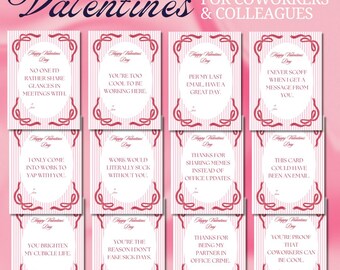 Coworker Valentines Day Card, Funny Corporate Card For Employees, Printable Valentines Day Card Bundle Editable Friends valentines day gifts