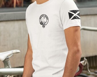 Clan Armstrong Crest T Shirt, Scottish Family Armstrong Clan Tee, Scotland Clan Heritage Crest Unisex T-Shirt, Scottish Gift Shirt with Clan