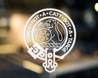 Clan MacBean Crest Decal, Scottish Clan Sigil Bumper Sticker, Celtic Heritage Bumper Sticker, Permanent Decal, Clan Crests of Scotland Decal
