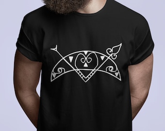 Crescent & V-Rod T-Shirt, Scottish Highland Pictish Stone T Shirt, Pictish Art Pict Men's Tee, Mithras and Druidry Celtic Iron Age 800AD