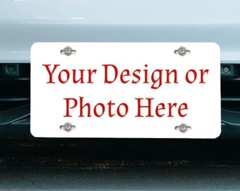 Personalized License Plate Tag | Custom Plates with Your Image | Vanity Tag Personalized My Photo Car Tag | Personalized Vehicle Plate