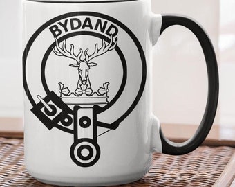 Gordon Clan Crest Coffee Mug, Scottish Clan Gordon Arms Crest 15oz. Mug, Gordon Clans Scotland Ancestry Heritage Cup, Family Arms Gift