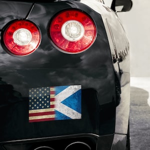 スコットランドアメリカ国旗ステッカー、スコットランドアメリカバンパーステッカー、スコットランド血統デカール、スコットランド自由旗ケルト車ステッカー