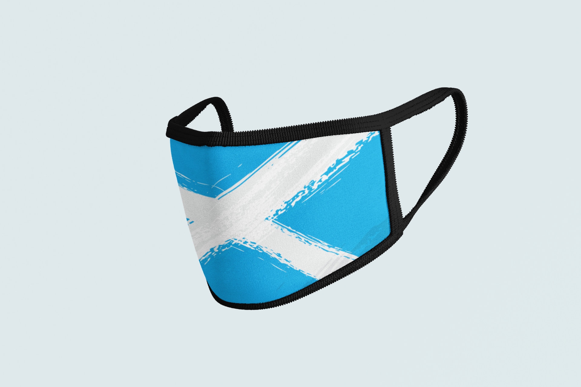 Scottish Face Mask War Paint Blue Saltire Flag of Scotland Etsy