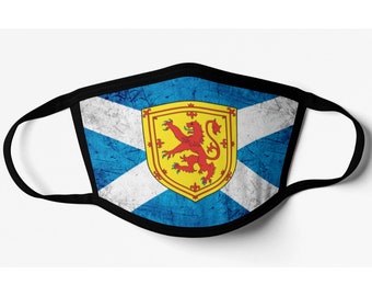 Scottish Royal Banner Face Mask, Scotland Celtic Rampant Lion Face Cover, Scottish Heritage Lion Flag Mask