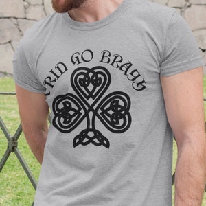 Erin Go Bragh T-Shirt, Irish Gaelic T Shirt Ireland Lover Tee, Celtic Shamrock Knot Symbol Gift, Unisex Celtic Knot Apparel, Lucky Irish image 4