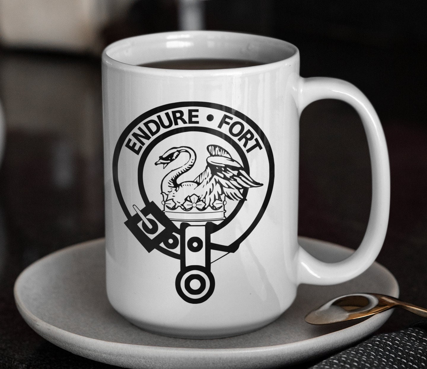 Lindsay Clan Crest Coffee Mug, Scottish Clan Lindsay Arms Crest 15oz. Mug, Lindsay Clans Scotland Ancestry Heritage Cup, Family Arms Gift