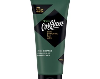 Nisha Cosglam Semi Permanent Hair Color for Unisex, Infused Conditioner, Glossy Finish, No Ammonia Highlights Hair 120g multicolor available