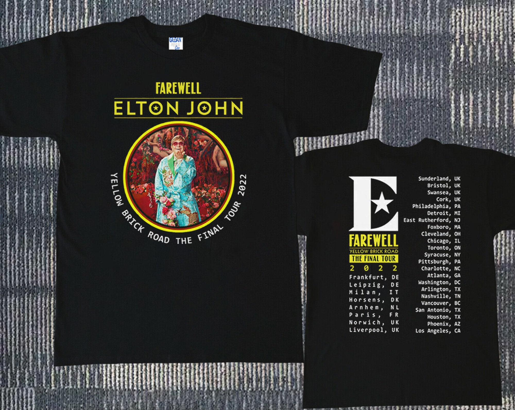 Discover Elton John Farewell Yellow Brick Road The Final Tour 2022 T-Shirt, Elton John Farewell Tour Shirt