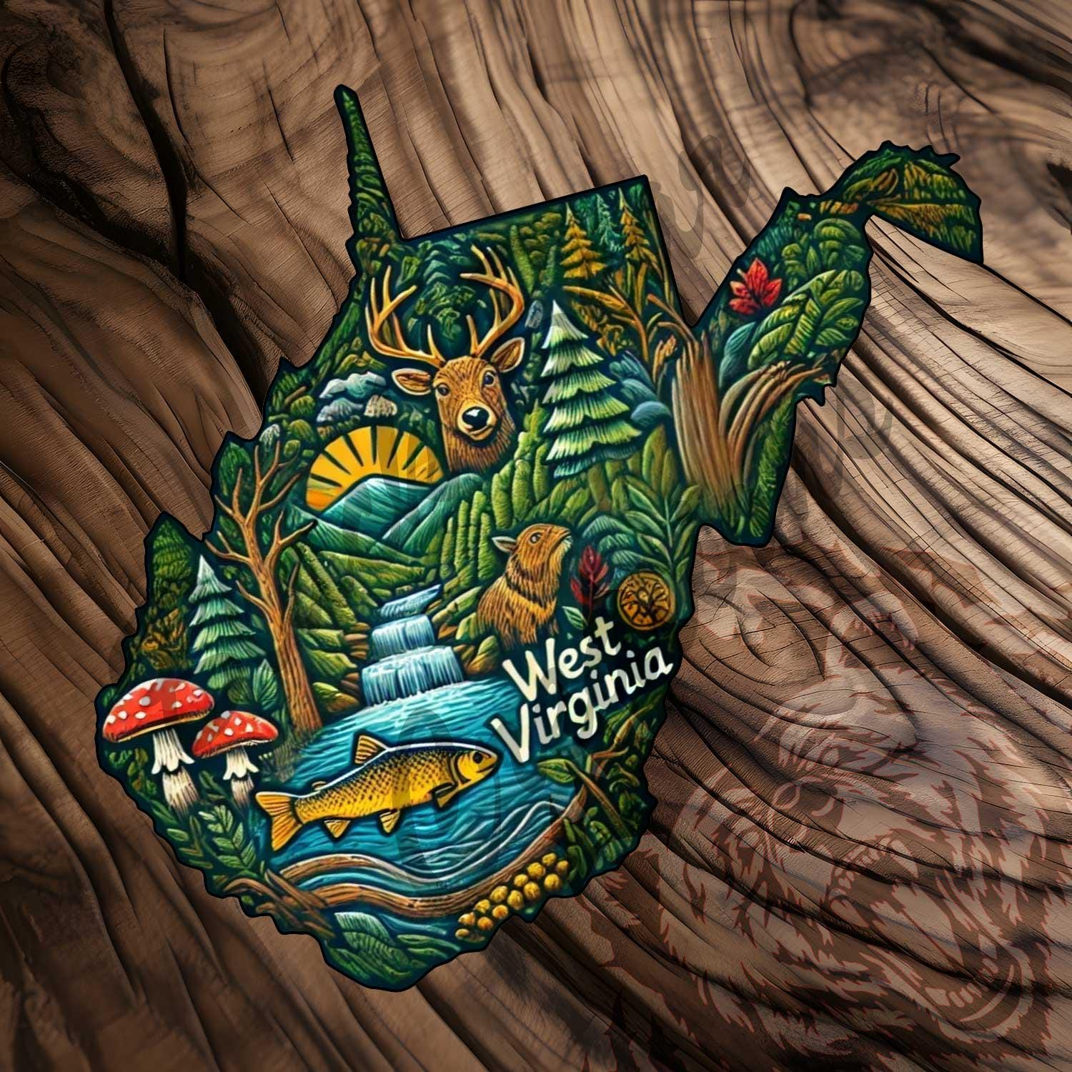 West Virginia Nature Sticker WV State Decal