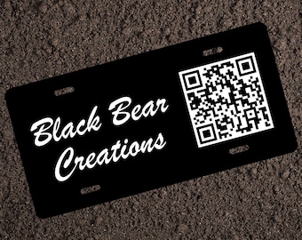 May include: Black background with white text that reads "Black Bear Creations" and a black and white QR code.