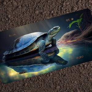 Turtle in a Calm Pond Tranquil Nature License Plate License Plate Car Accessories Great Gift