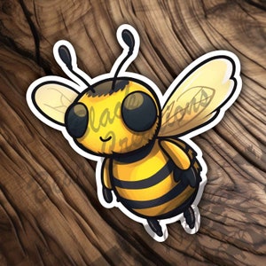 Honey Bee Sticker Cute Vibrant Sticker