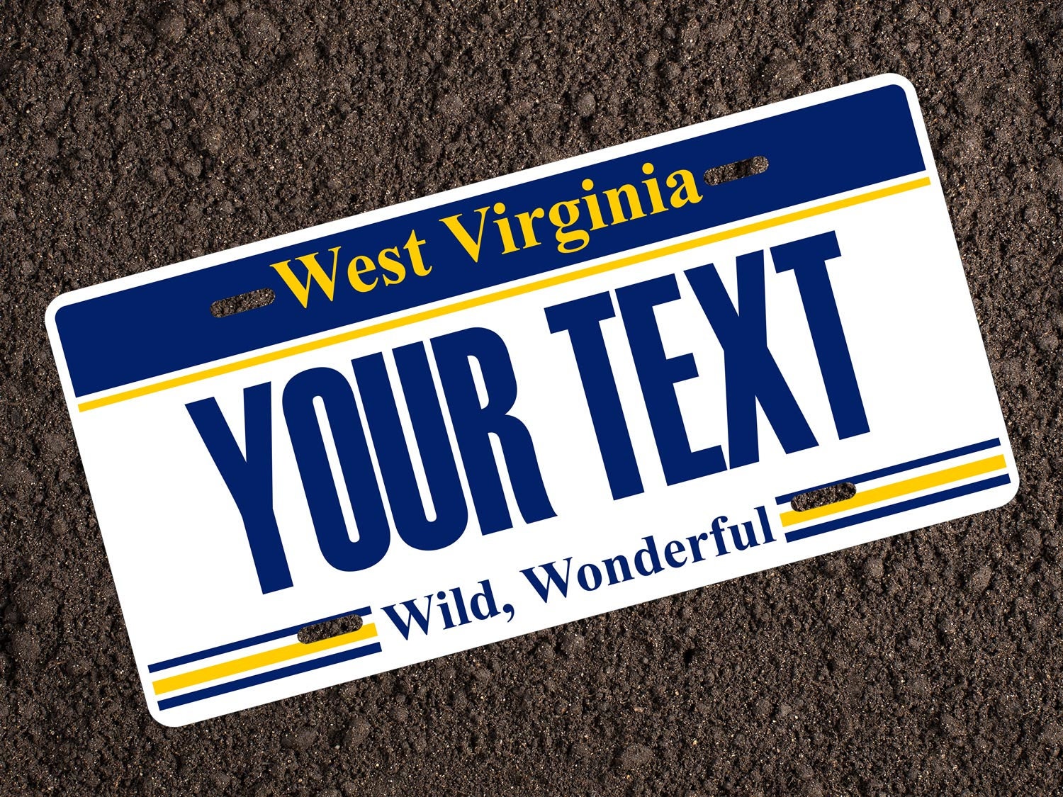 WV Custom Text License Plate Personalized