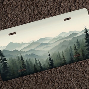 Outdoor Adventure Mountain View License Plate Novelty Tag Custom Car Accessories