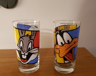 1994 Warner Brothers Bugs Bunny Daffy Duck glasses