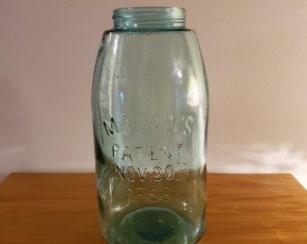 Mason's 1/2 gal jar patent Nov 30th 1858