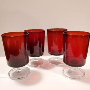 Vintage Cristal D&#39;Arques-Durand Cavalier Ruby Elegant glassware
