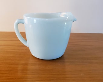 Vintage blue creamer by Fire King Turquoise blue creamer