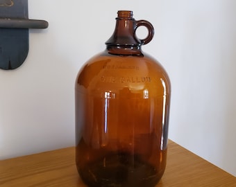 Vintage brown jug by Hazel Atlas Amber jug Bleach jug