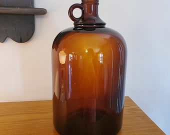 Vintage brown jug Gallon jug Amber jug