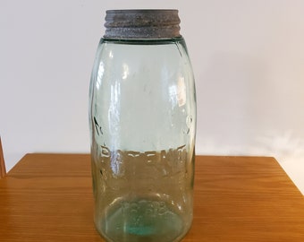 Mason's Patent Nov 30th 1858 jar with Roman Numeral XIII Number 13 Mason jar