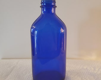 Phillips Milk of Magnesia bottle vintage blue bottle old medicine bottle